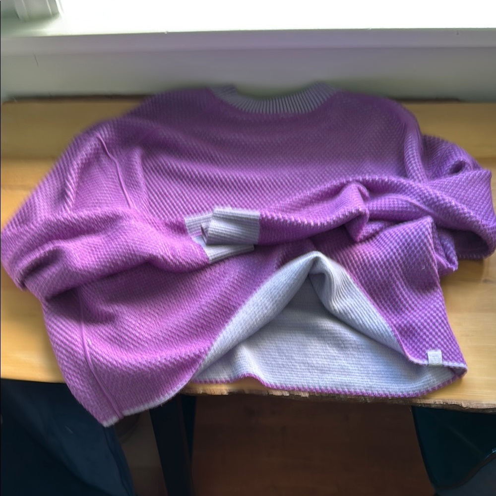 Lululemon Athletica Reversible Purple Crew Neck Sweater